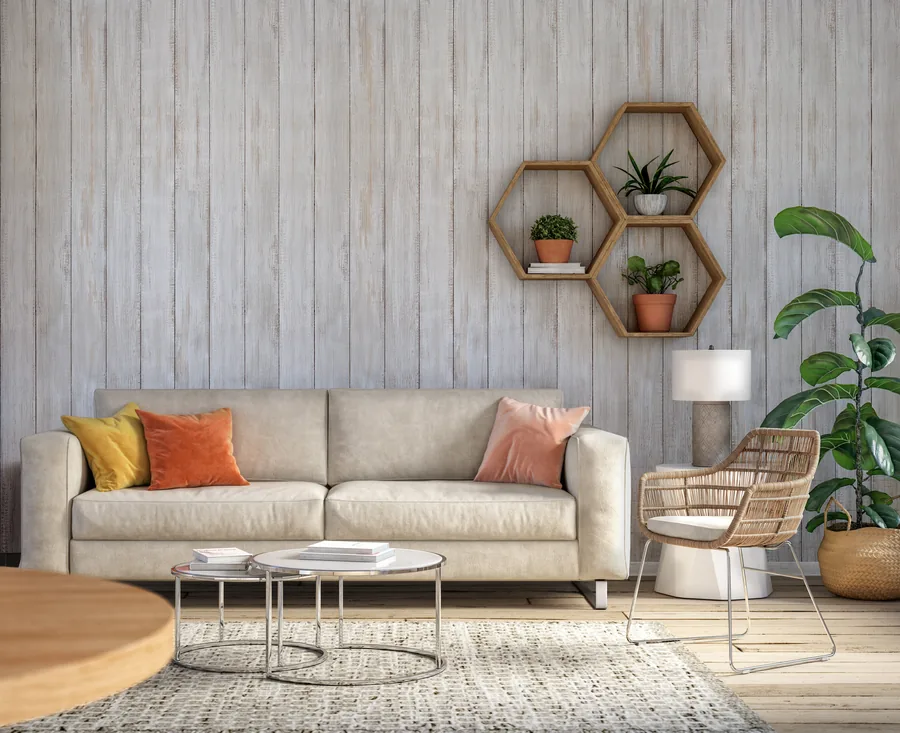 Sala de estar com Vintage Blanca