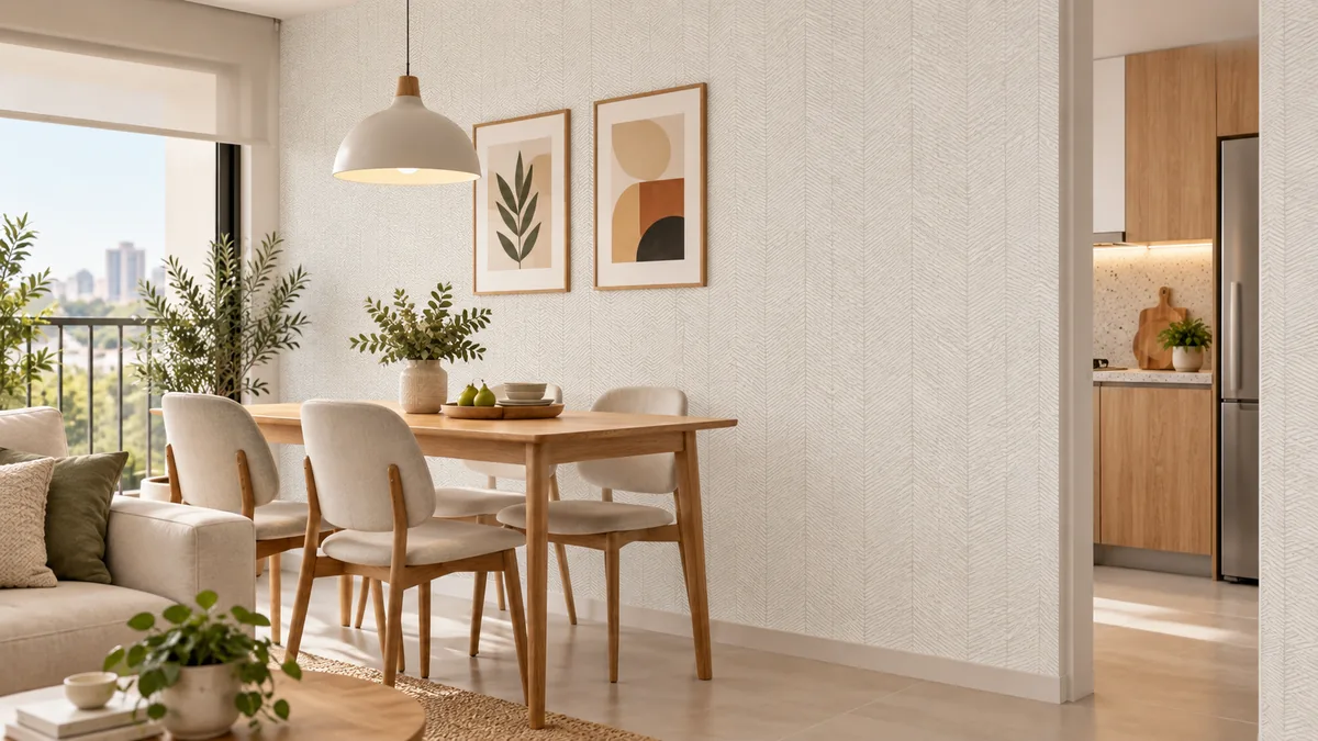 Sala de jantar revestida com Simplíssima
